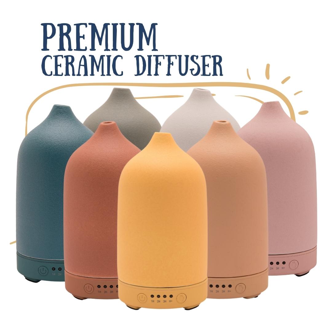 Premium Ceramic Diffuser (Aromatherapy + Humidifier + Air Freshener)